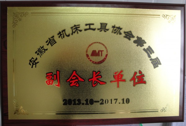 安(ān)徽省機床工(gōng)具(jù)協會副會長(cháng)單位